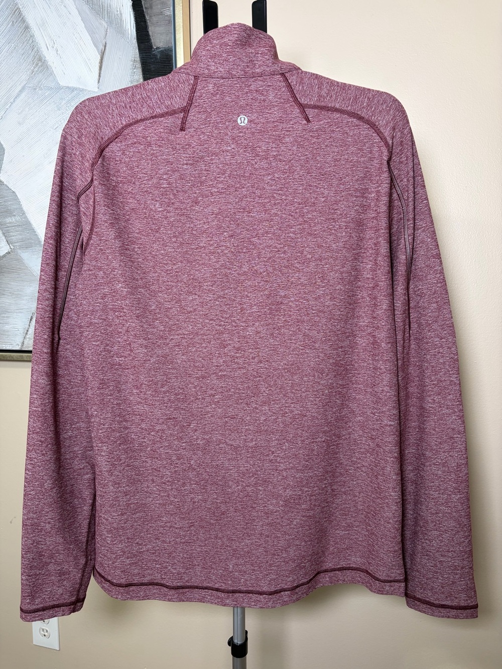 Lululemon Surge Warm 1/2 Zip Long Sleeve Pullover Heathered Cassis Large -No Tag - Picture 5 of 10